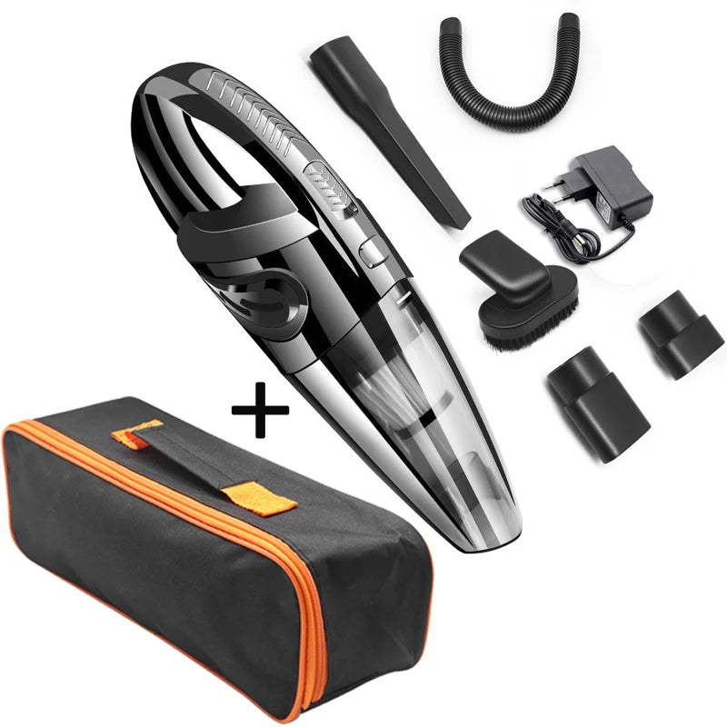Aspirateur voiture allonge noir avec sacoche