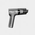 Aspirateur voiture compact gris sur fond blanc