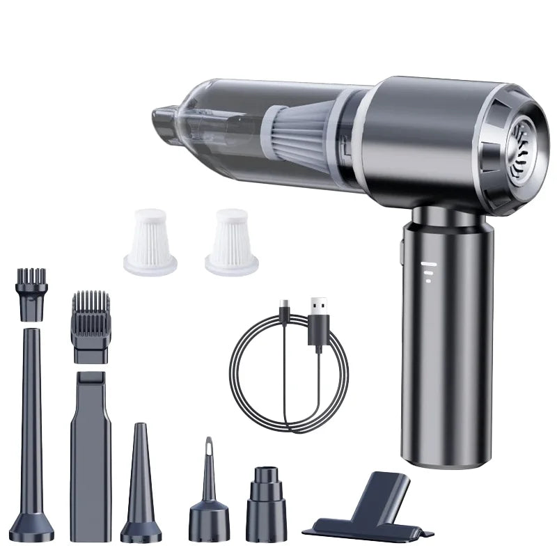 Aspirateur voiture gris 2 filtres HEPA