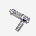 Aspirateur voiture gris violet sur fond blanc